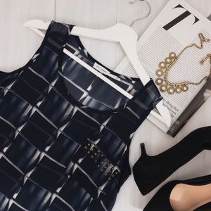 Blu Pepper • Sheer Navy Top